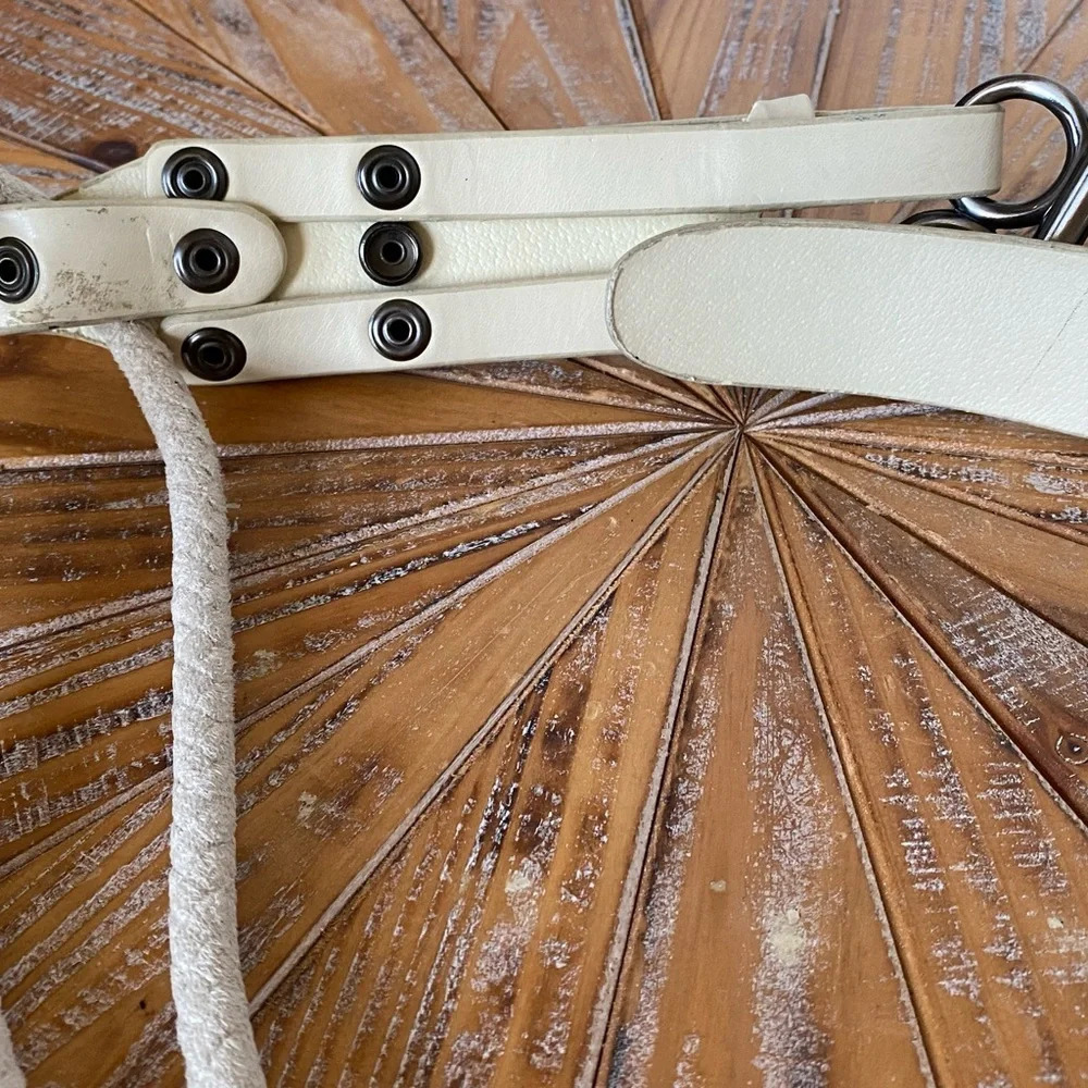 EUC Women’s Beige Faux Leather & Rope Belt - Picture 4 of 8